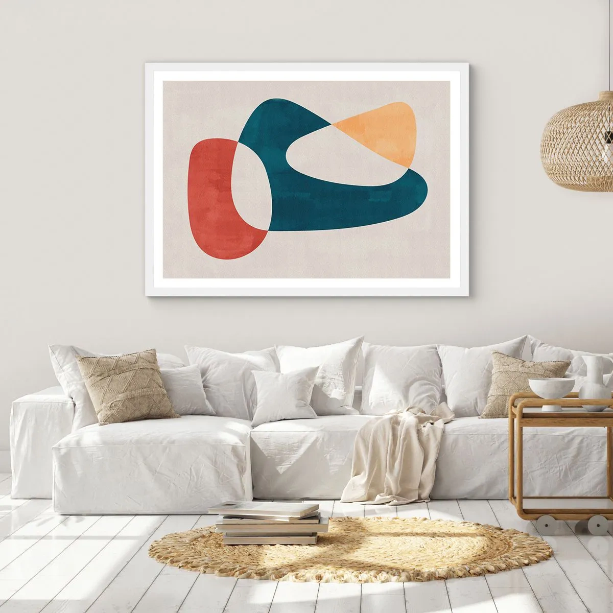 Poster in einem weißen Rahmen - Einflüsse und Metamorphosen - 91x61 cm