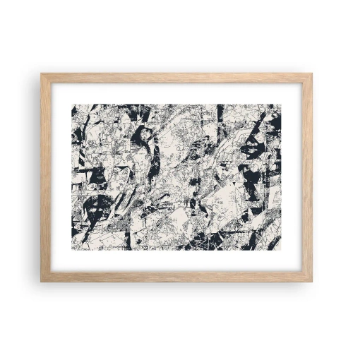 Poster in einem Rahmen aus heller Eiche - Durchdringung der Gegensätze - 40x30 cm