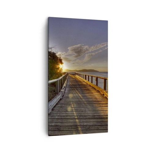 Bild auf Leinwand - Leinwandbild - Gehen, weiter der Sonne entgegengehen - 45x80 cm