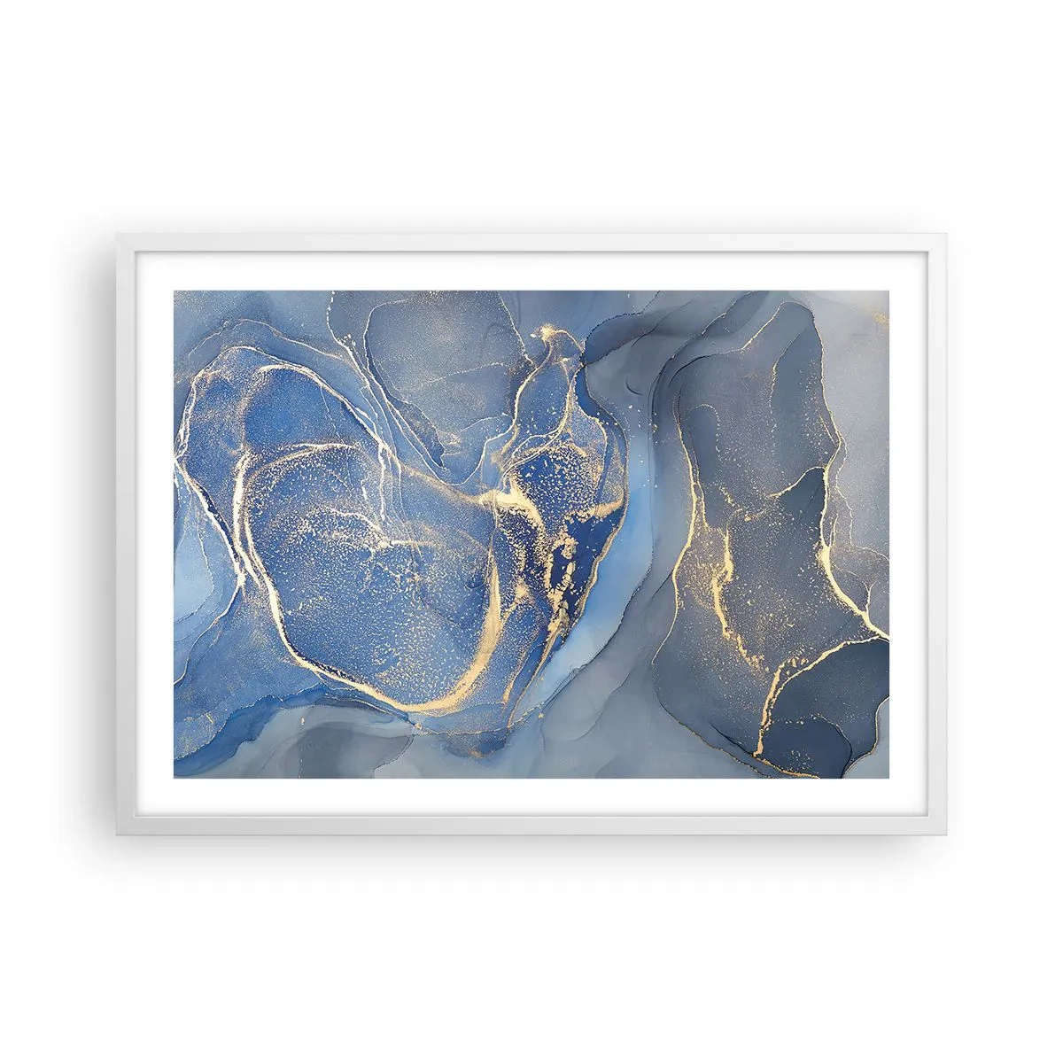 Poster in einem weißen Rahmen - Goldstaub - 70x50 cm