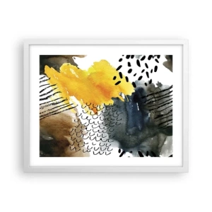 Poster in einem weißen Rahmen - Ein Treffen der Elemente der Natur - 50x40 cm