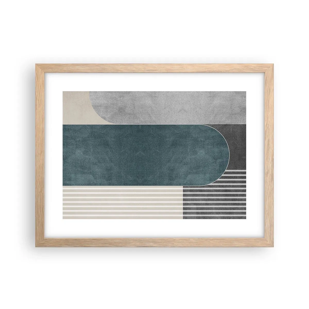 Poster in einem Rahmen aus heller Eiche - Komposition auf der Ebene - 40x30 cm