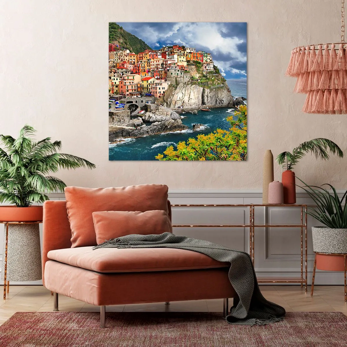 Bild auf Leinwand - Leinwandbild - Eine Gruppe umarmt die Felsen - 70x70 cm