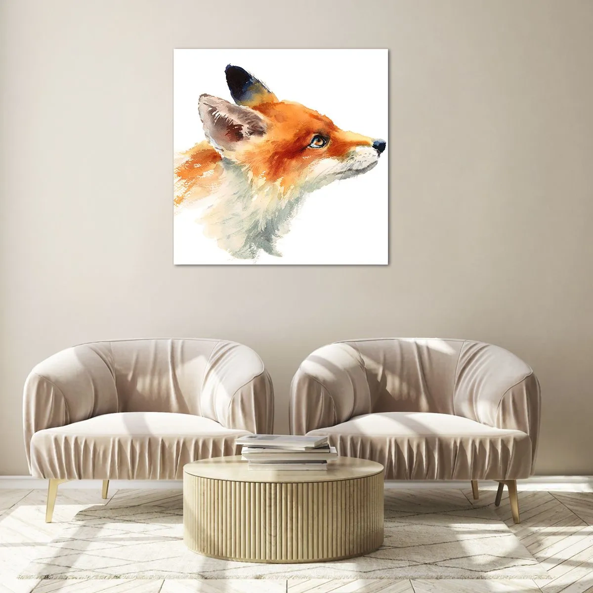 Glasbild - Bild auf glas - Man kann nie vorsichtig genug sein - 50x50 cm