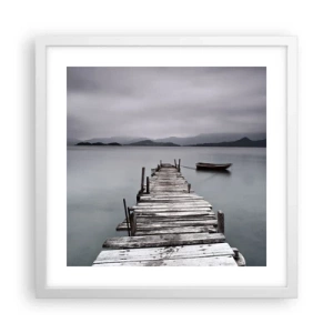 Poster in einem weißen Rahmen - Du kannst morgen gehen - 40x40 cm