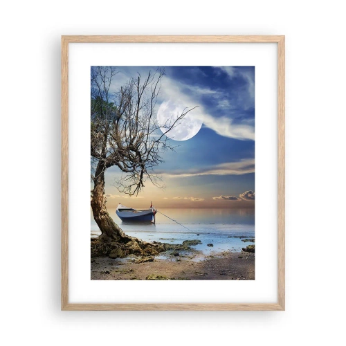 Poster in einem Rahmen aus heller Eiche - Ist das das Ende oder der Anfang? - 40x50 cm