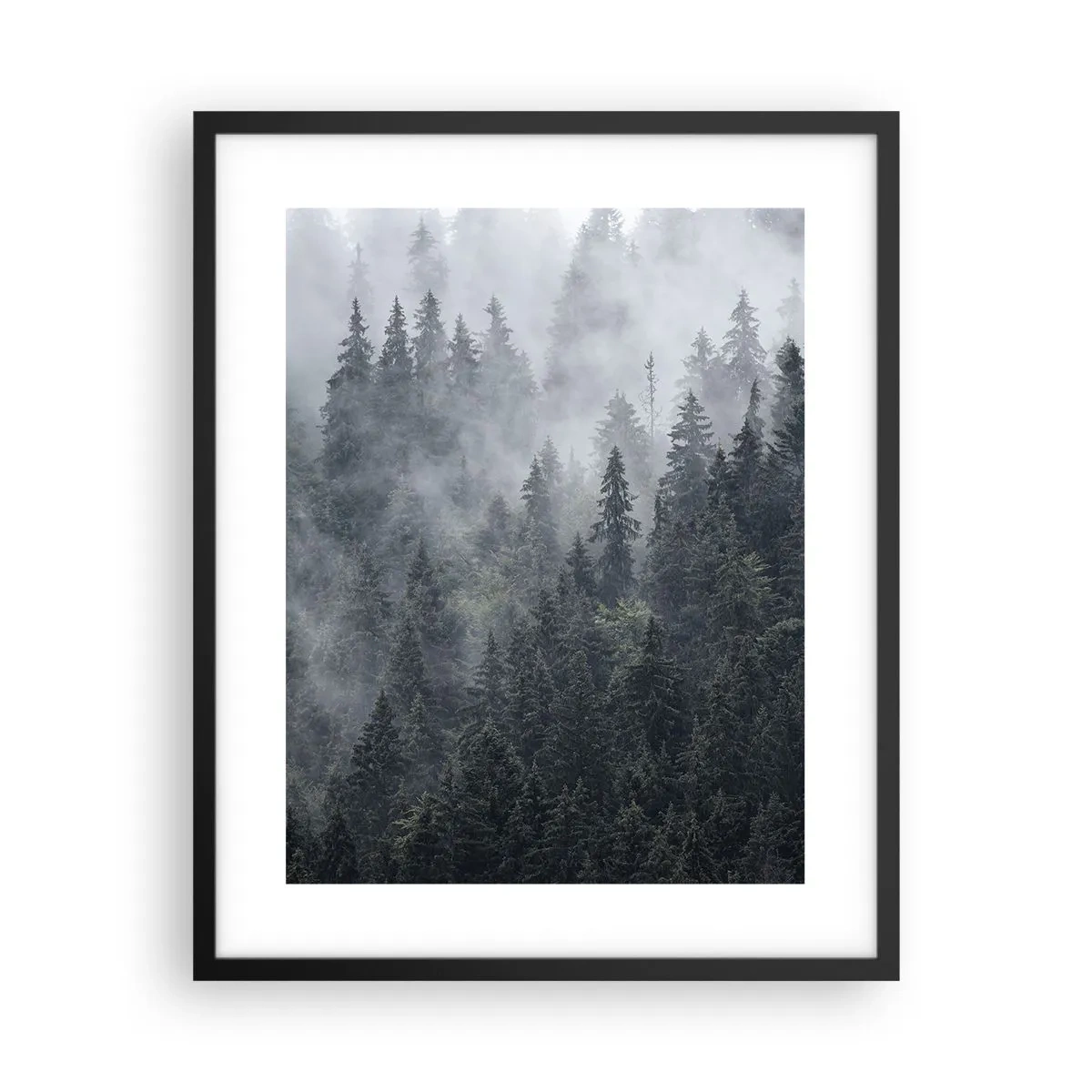 Poster in einem schwarzem Rahmen - Walddämmerung - 40x50 cm