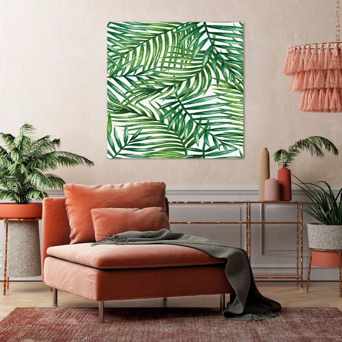 Bild auf Leinwand - Leinwandbild - Unter dem grünen Baldachin - 30x30 cm