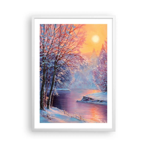 Poster in einem weißen Rahmen - Die Farben des Winters - 50x70 cm
