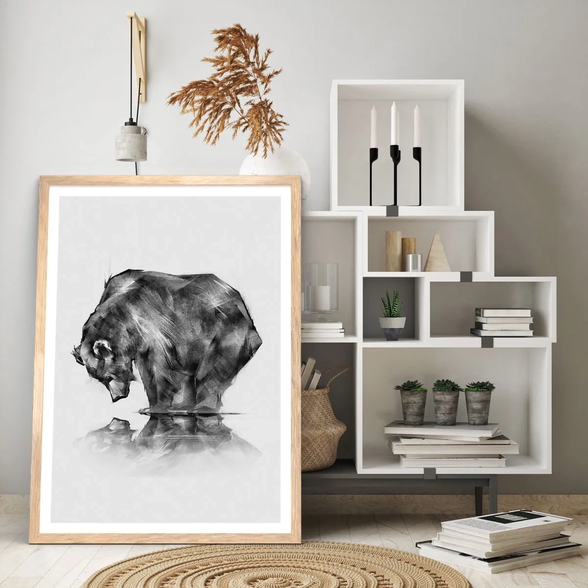 Poster in einem Rahmen aus heller Eiche - Schön, jemanden in der Nähe zu sehen - 40x50 cm