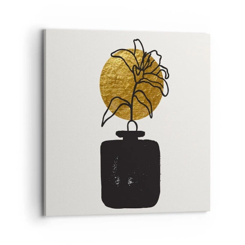 Bild auf Leinwand - Leinwandbild - Schönheit ist Gold wert - 70x70 cm