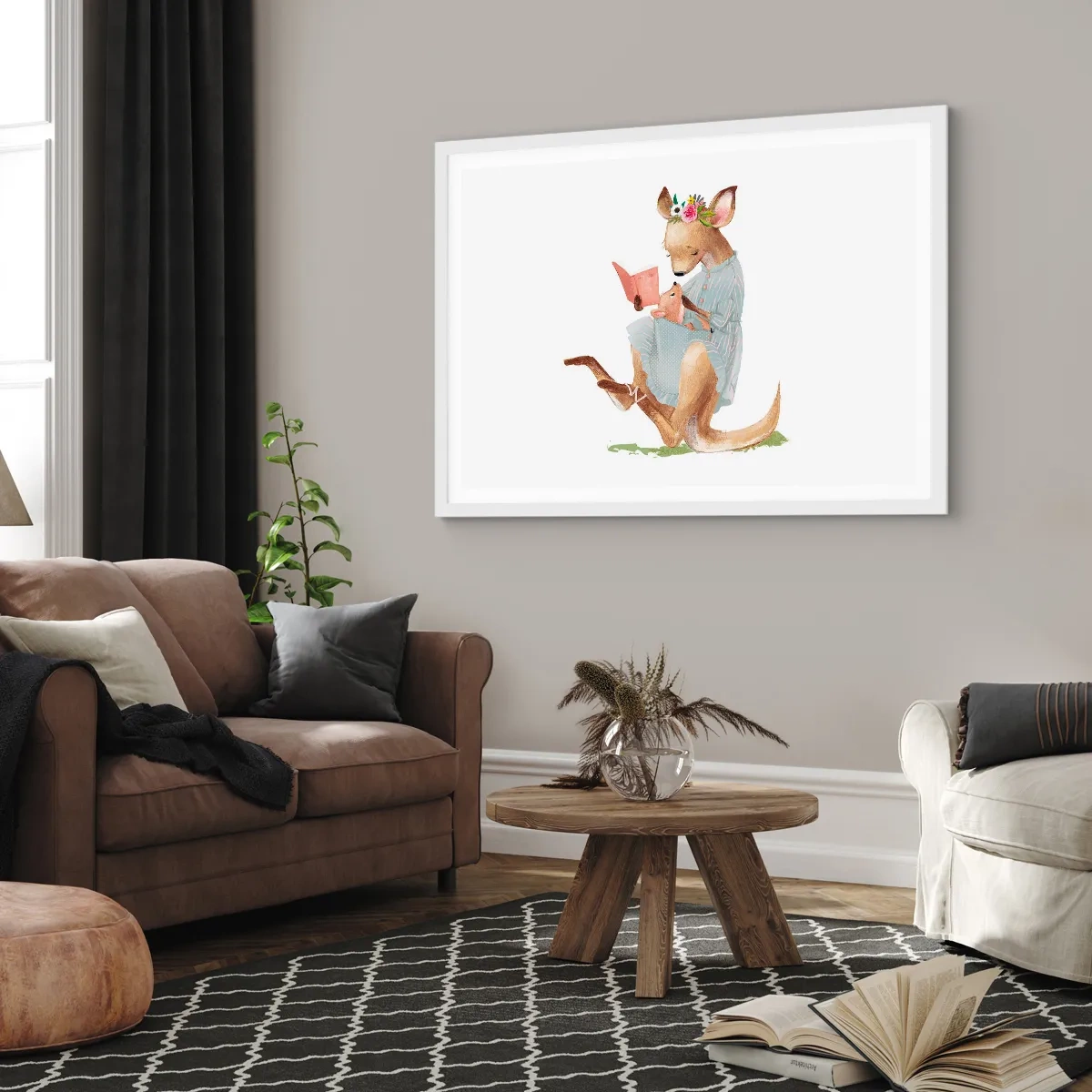 Poster in einem weißen Rahmen - Lies mir vor Mama - 40x30 cm