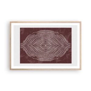 Poster in einem Rahmen aus heller Eiche - Der Raum spricht - 91x61 cm