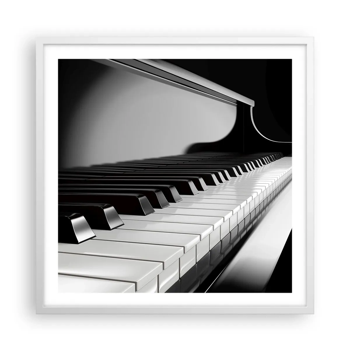 Poster in einem weißen Rahmen - Harmonie von Formen und Farben - 60x60 cm