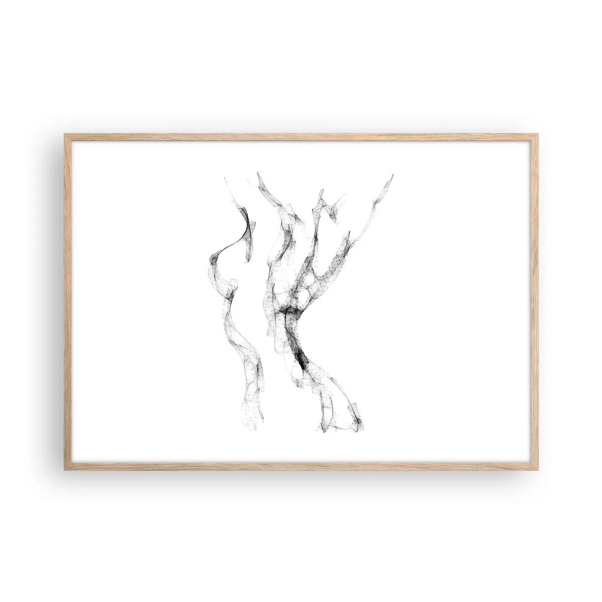 Poster in einem Rahmen aus heller Eiche - Schön und stark - 100x70 cm