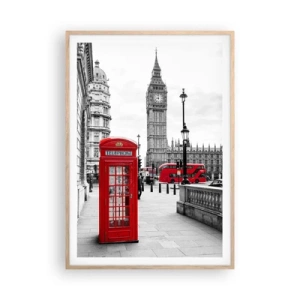 Poster in einem Rahmen aus heller Eiche - London, ohne Zweifel - 70x100 cm