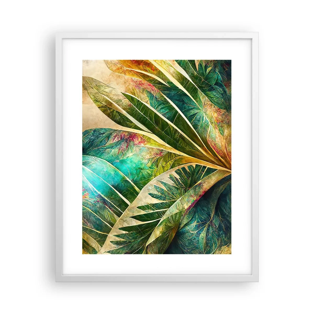 Poster in einem weißen Rahmen - Farben der Tropen - 40x50 cm
