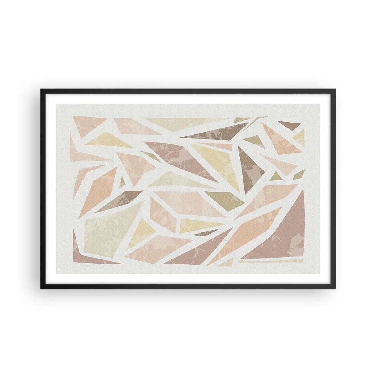 Poster in einem schwarzem Rahmen - Buntglas-Komposition - 91x61 cm