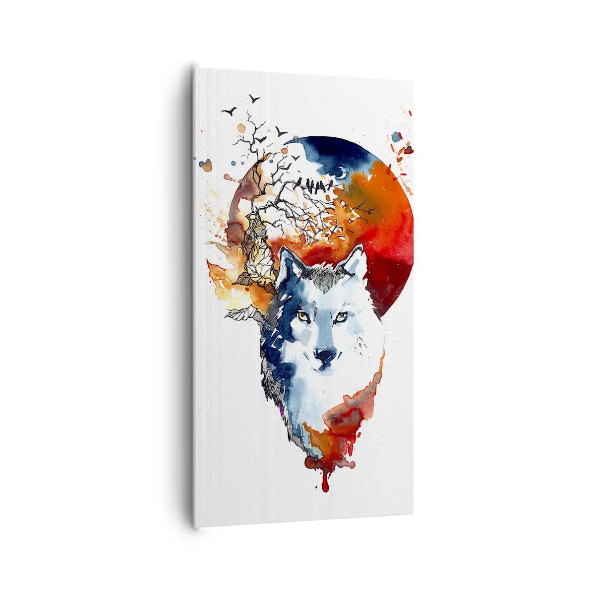 Bild auf Leinwand - Leinwandbild - Nase an Nase mit der Nacht - 65x120 cm