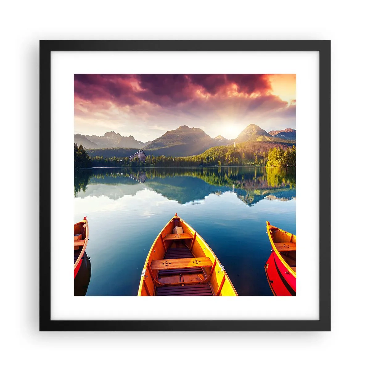 Poster in einem schwarzem Rahmen - Nichts gegen die Natur - 40x40 cm