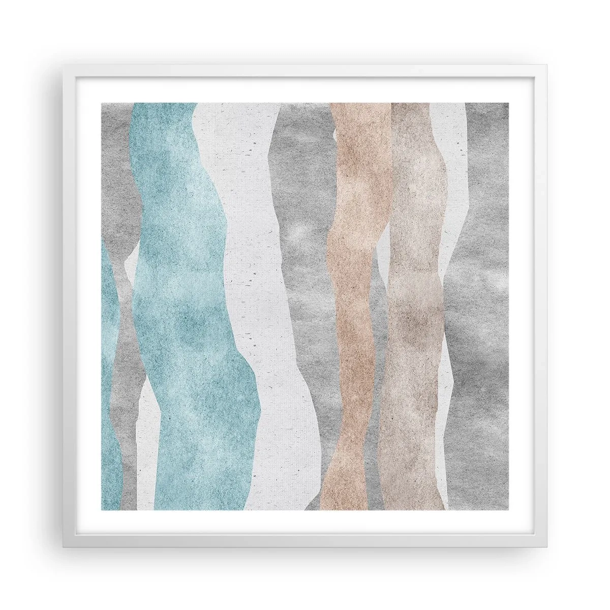 Poster in einem weißen Rahmen - Studie über Nähe - 60x60 cm