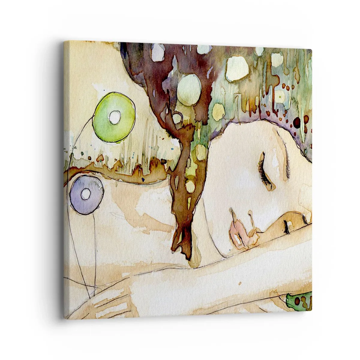 Bild auf Leinwand - Leinwandbild - Ein smaragd-violetter Traum - 30x30 cm