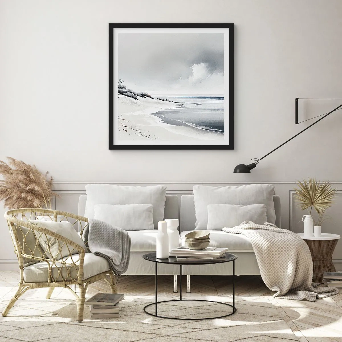 Poster in einem schwarzem Rahmen - Für immer zusammen - 60x60 cm