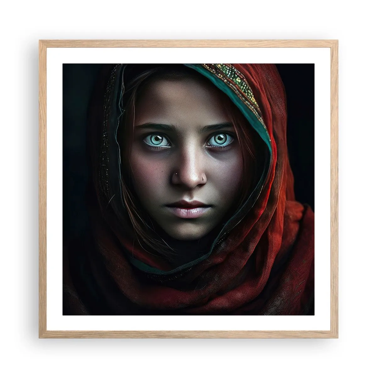 Poster in einem Rahmen aus heller Eiche - Prinzessin aus dem Osten - 60x60 cm