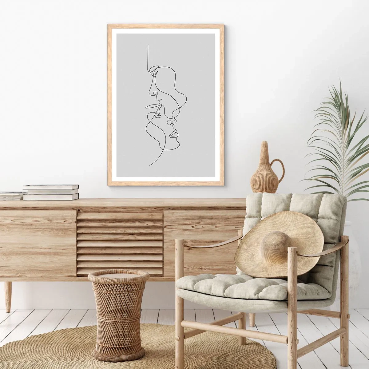 Poster in einem Rahmen aus heller Eiche - Die Hitze bitterer Begierden - 30x40 cm