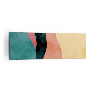 Bild auf Leinwand - Leinwandbild - Abstrakte Wellen in Pastellfarben - 160x50cm - Konforme Nichtkonformität - Moderne Wanddekoration für Wohnzimmer und Schlafzimmer ARTTOR