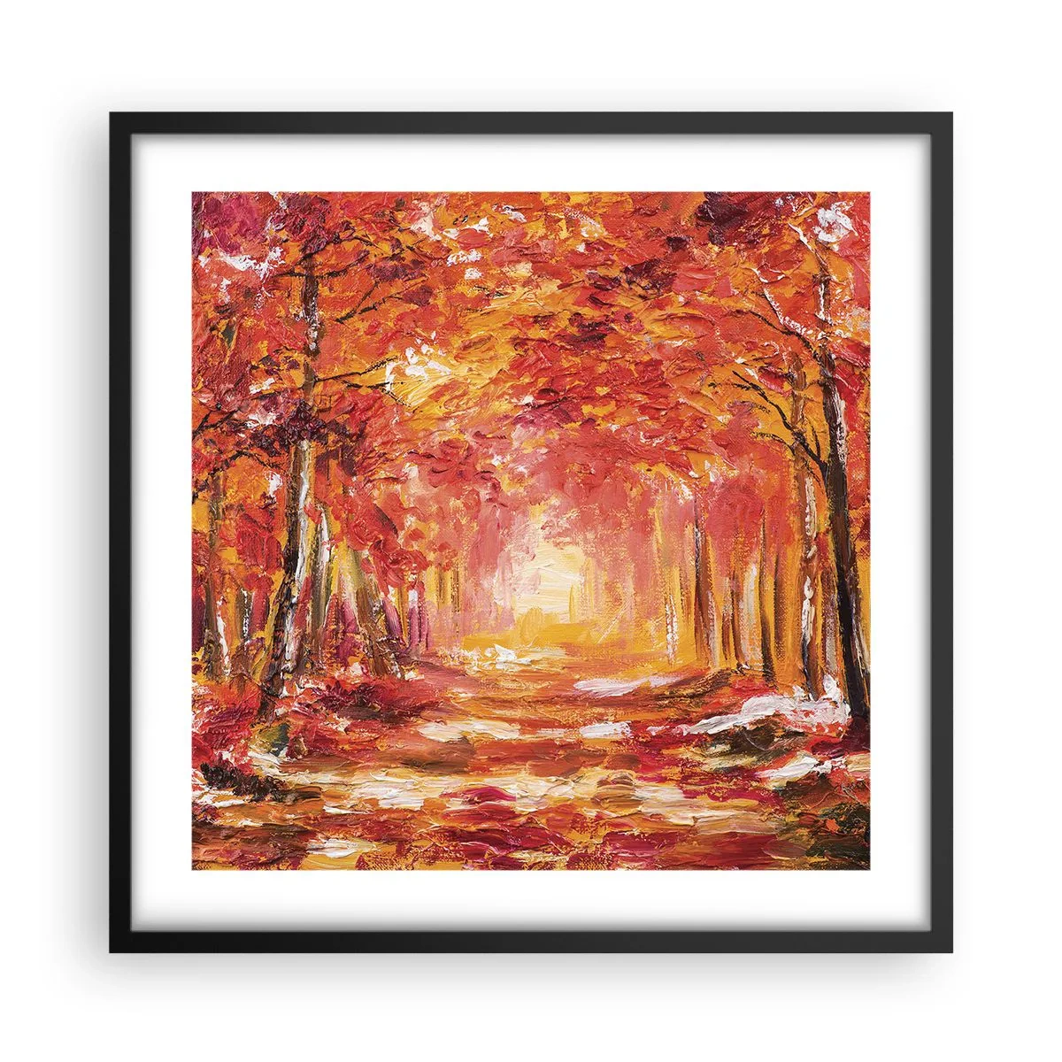 Poster in einem schwarzem Rahmen - Kupferwald - 50x50 cm