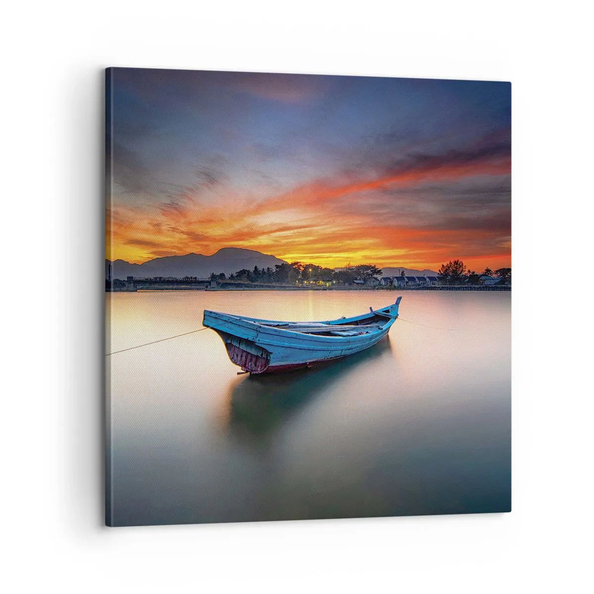 Bild auf Leinwand - Leinwandbild - Eine gute Nacht kommt - 60x60 cm