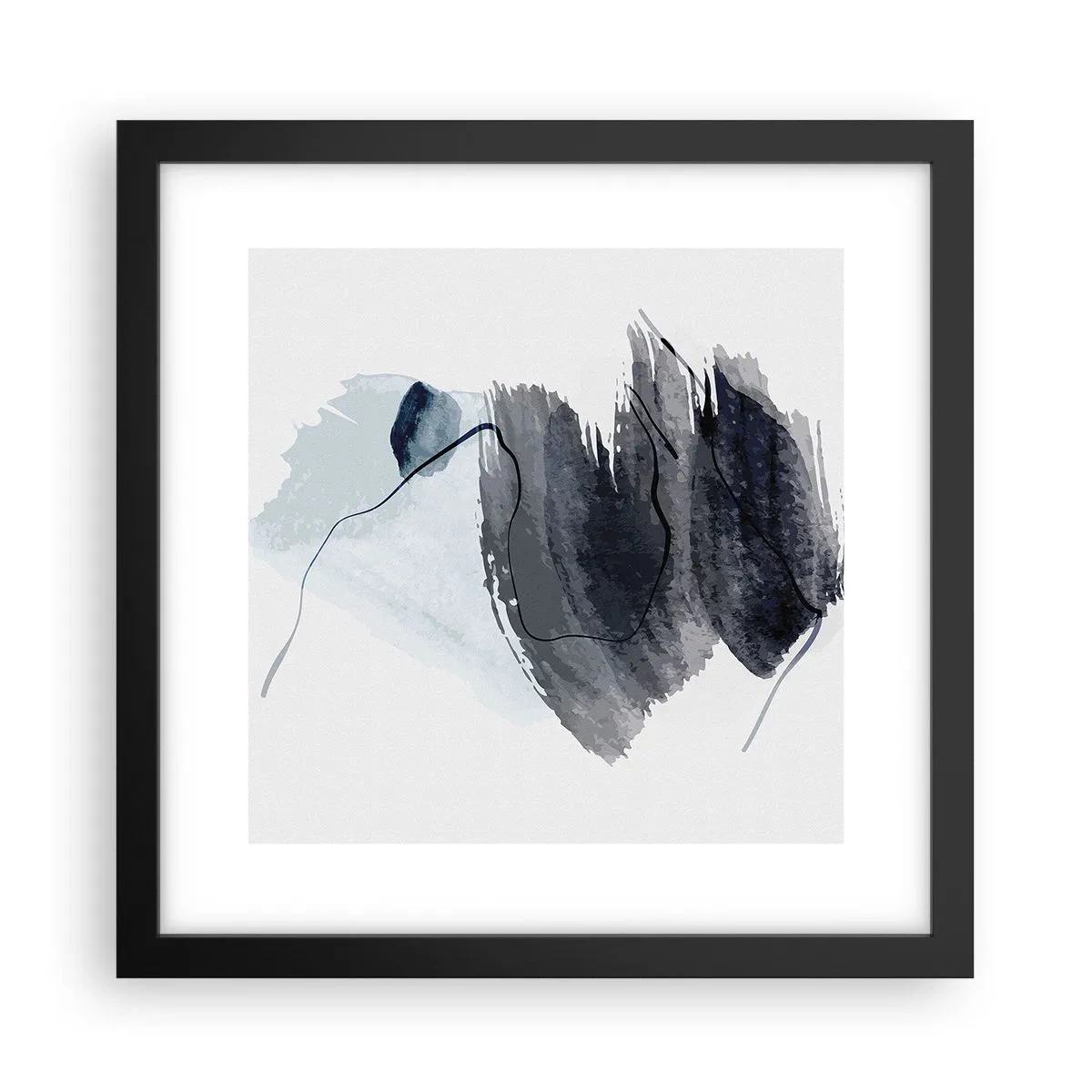 Poster in einem schwarzem Rahmen - Intensität und Bewegung - 30x30 cm