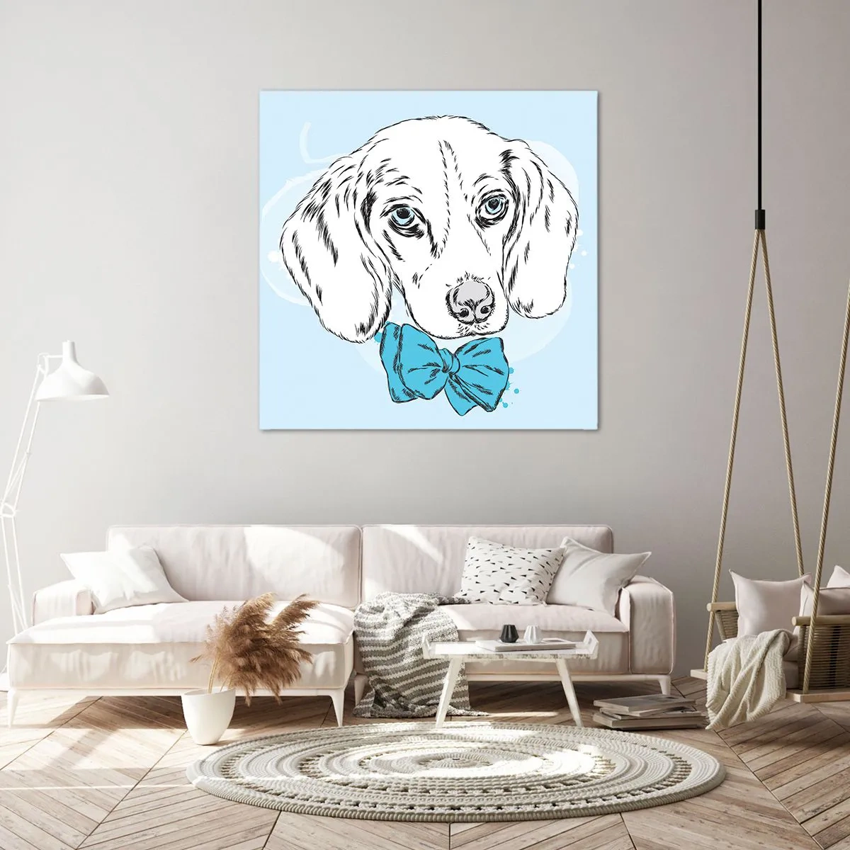 Bild auf Leinwand - Leinwandbild - Hunde-Eleganz - 30x30 cm