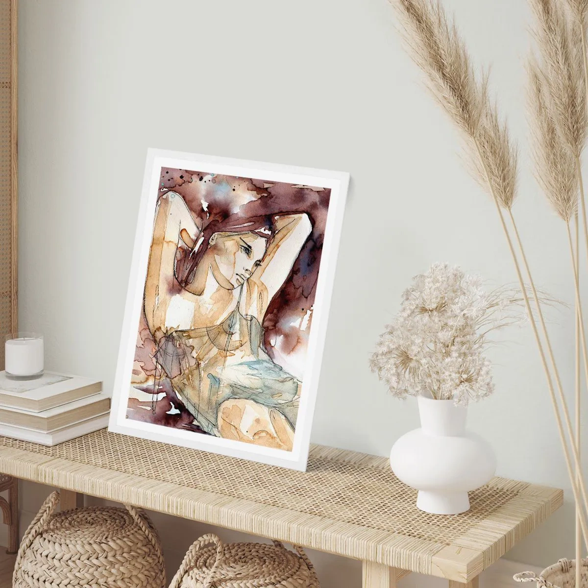 Poster in einem weißen Rahmen - In lila Stimmung - 50x70 cm