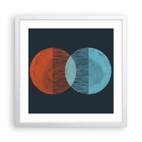 Poster in einem weißen Rahmen - Astronomische Fantasie - 40x40 cm