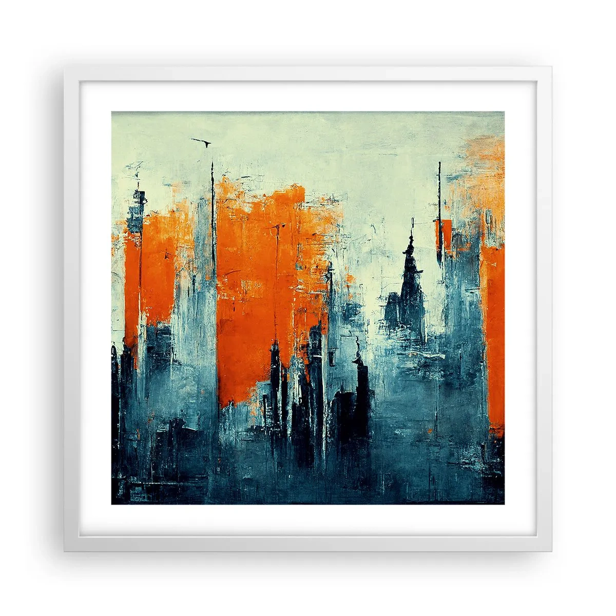 Poster in einem weißen Rahmen - Moderne Landschaft - 50x50 cm