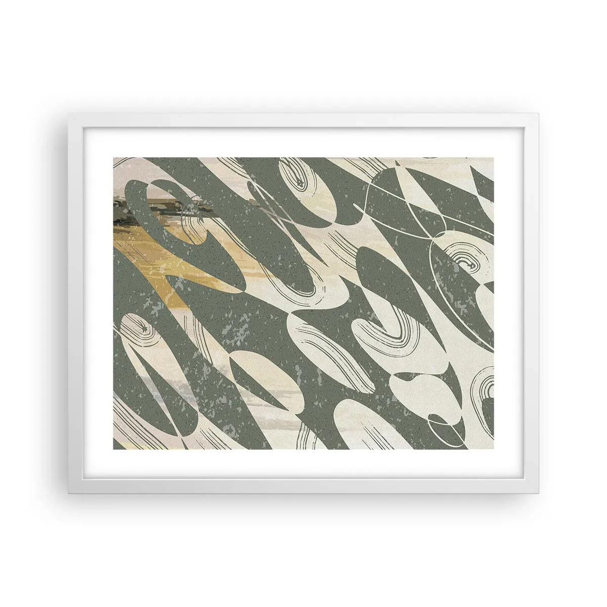 Poster in einem weißen Rahmen - Rhythmische Abstraktion - 50x40 cm