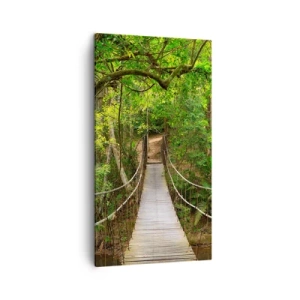 Bild auf Leinwand - Leinwandbild - Denn im Garten gibt es eine Schlingpflanze - 45x80 cm