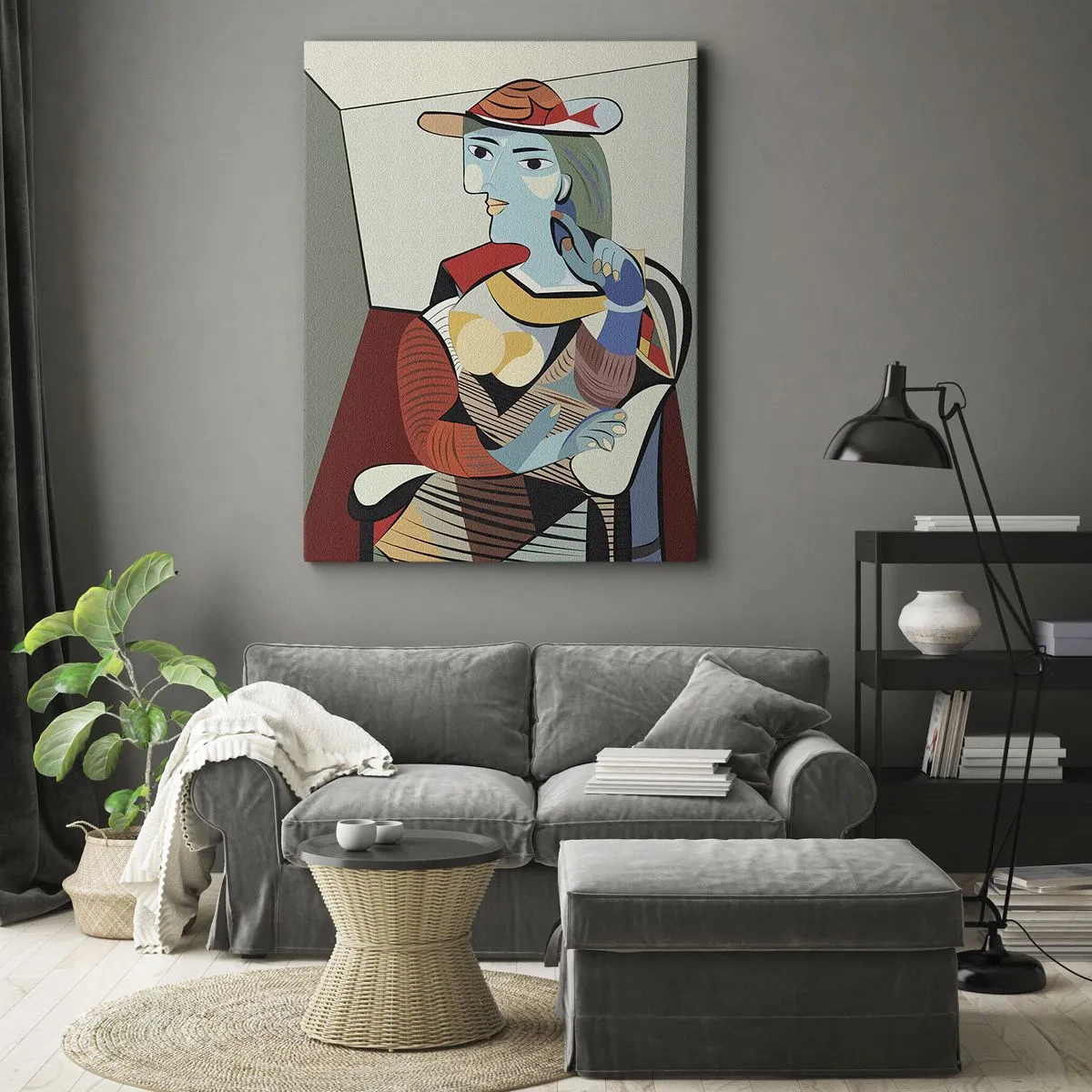 Bild auf Leinwand - Leinwandbild - Gesehen mit den Augen von Picasso - 45x80 cm