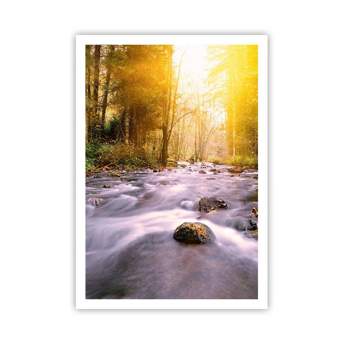 Poster - Malachit im Silber- und Goldrahmen - 70x100 cm