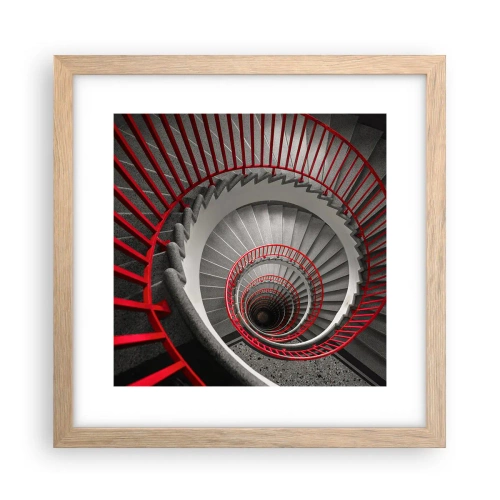 Poster in einem Rahmen aus heller Eiche - Architekturspaß - 30x30 cm