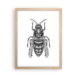 Poster in einem Rahmen aus heller Eiche - Von einem Insektenplaneten - 30x40 cm