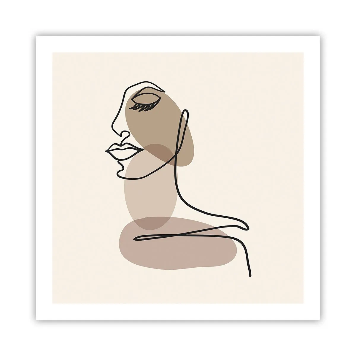 Poster - Eine gewisse Linie der Schönheit - 60x60 cm
