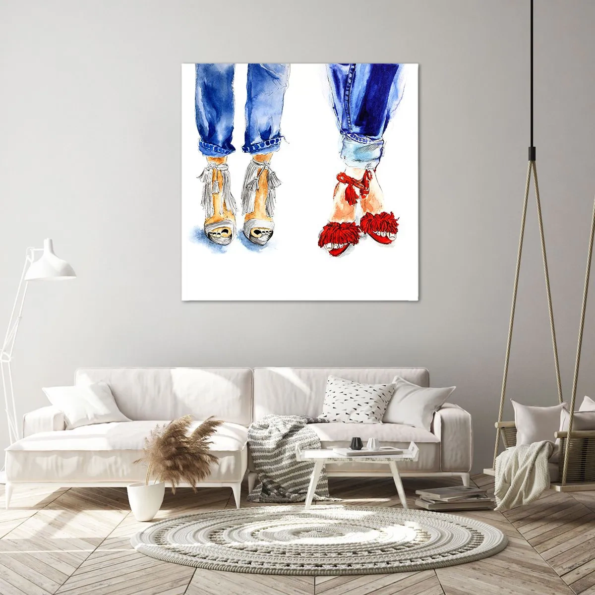 Bild auf Leinwand - Leinwandbild - Vielleicht gehen wir spazieren? - 70x70 cm