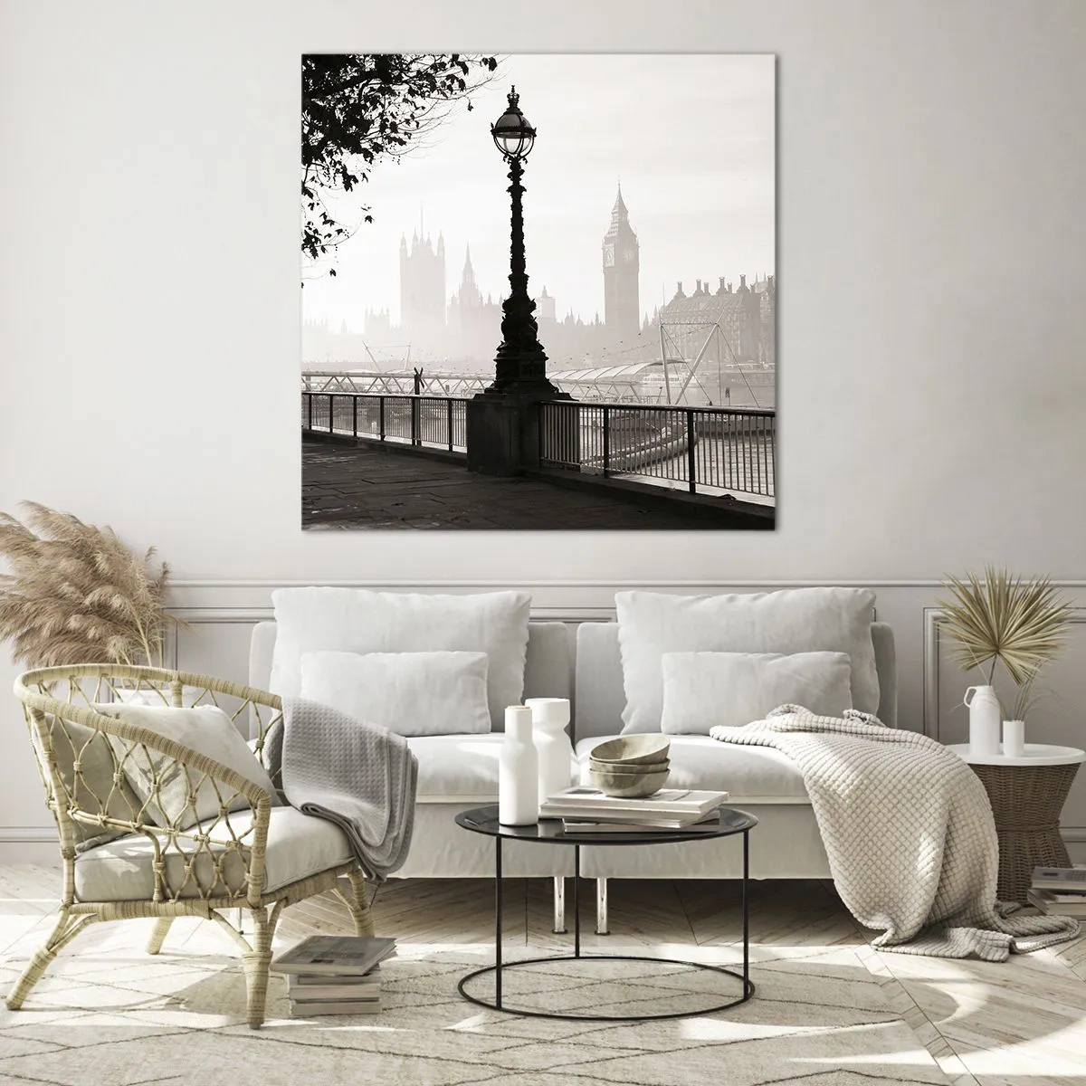 Glasbild - Bild auf glas - Londoner Morgen - 60x60 cm