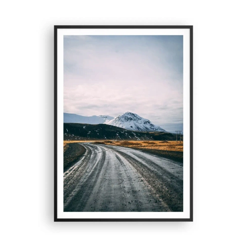 Poster in einem schwarzem Rahmen - Im isländischen Flair - 70x100 cm