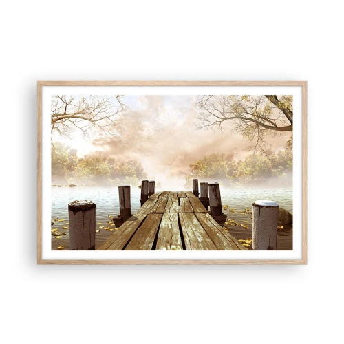 Poster in einem Rahmen aus heller Eiche - Die milde Traurigkeit des Herbstes - 91x61 cm