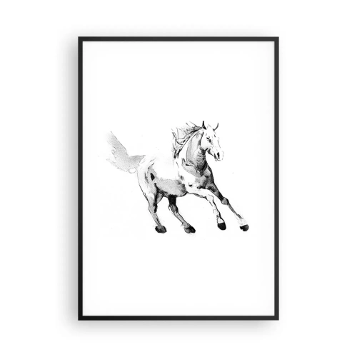 Poster in einem schwarzem Rahmen - Ungezähmte Seele - 70x100 cm