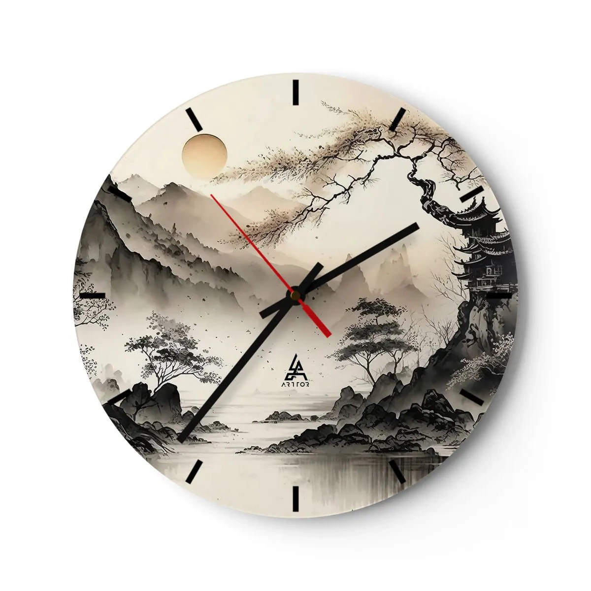 Wanduhr - Glasuhr - Einzigartiger Charme des Orients - 40x40 cm